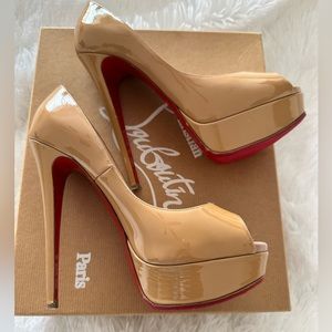 Christian Louboutin Lady Peep 150 Patent Calf/Nude